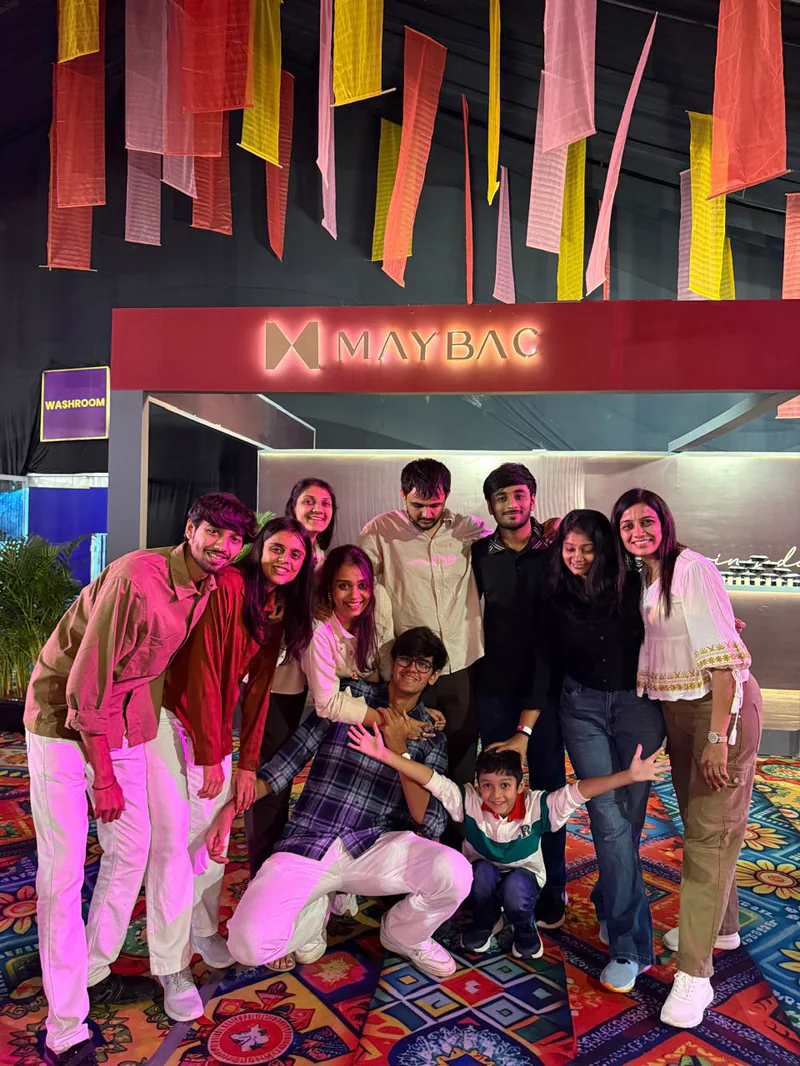 Guests at the Maybac stall at Navratri 2026