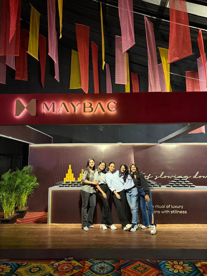 Friends at the Maybac Navratri stall