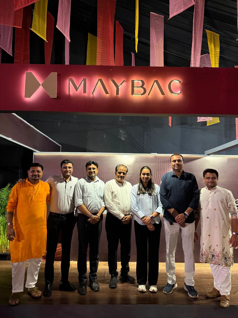 The Maybac team at the Navratri stall