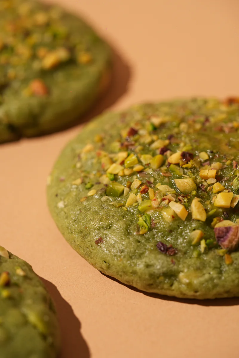 Pistachio New York style cookie